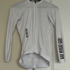 Long sleeve white jersey- Go Rigo Go